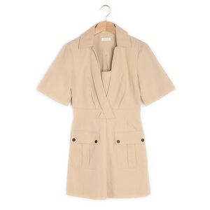 Sandro Women's Short Safari Style Dress Khaki Size Small EU36